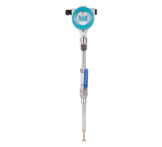 How do thermal mass flow meters measure gas mass flow without density compensation?